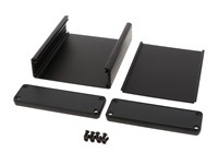 Enclosure Alluminium Extruded 120X103X53 with Black Plastic Ends [1455L1202BK]