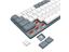 Redragon Wireless Keyboard & Mouse Combo, 2400 DPI Ergonomic Mouse, 2.4GHz Wireless, Compatibility: Win 7/8/10/Vista/XP, Single Blue Blacklight, 78 Keys, 5 DPI Settings (800/1200/1600/2000/2400 DPI), Grey/White, 69g [RGN-BS8772GW]