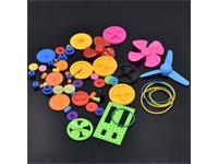 Plastic Gear Kit Including Propellors, Rubber Bands, and Window Plate [HKD 55X COLOUR PLASTIC GEAR KIT]