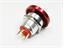 VANDAL RESISTANT PUSH BUTTON SW 16mm MOM  MUSHROOM BUTN. RED DOT LED 12V 1n/o 2A-36VDC -IP65- STAINLS STEEL (ANTI VANDAL) [AVP16M-M1SDR12]