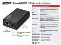 TP-Link PoE Injector, 2X10/100/1000Mbps RJ45 Port, Auto Negotiation/auto MDI/MDIX, 15.4W (Max 48VDC), 100BASE-TX:UTP Category 5/5E Cable (Max100m), IEEE 802.3af Compliant [TP-LINK POE150S]