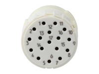 Circular Connector M23 Signal Female Solder Insert - 17 Pole - 17 x 1mm Contacts - 8A @ 400VAC Max. [7001917104]