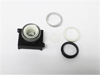 Push Button Actuator Switch Illuminated Latching • White Flush Lens • Black 30mm Bezel [P301LW]