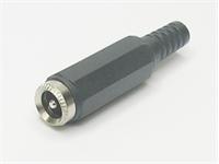 SOCKET DC INLINE 5,5X2,1MM W/SLEEVE  CURRENT RATING: Max. 5A 24V DC (LENGTH EXCL SLEEVE = 27MM) [MJ077N]