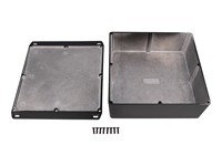 Diecast Aluminium Black Enclosure 217 X 188 X 67 MM (With Lid) Flanged Lid IP54 [1590FFLBK]