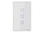 SONOFF 4X2 LUXURY (WIFI ONLY) WHITE GLASS PANEL TOUCH WALL LIGHT TRIPLE SWITCH. CONTROLLED VIA WIFI THROUGH IOS/ANDROID APP- EWELINK. US VERSION [SONOFF T0 WIFI TOUCH US 3W WH]