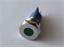 LED INDICATOR 14mm FLAT PANEL MOUNT GREEN 12V AC/DC 20mA IP65. [AVL14F-NDG12]