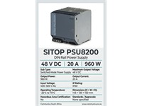 SITOP PSU8200 24 V/40 A Stabilized Power Supply Input: 400-500 V 3 AC Output: 24 V DC/40 A [6EP4347-8SB00-0AY0]