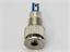 VANDAL RESIST PILOT LAMP 8mm RAISED ORN DOT LED 12V AC/DC 15mA  - IP67 -  NICL PLATED BRASS [AVL8R-NDO12]