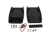ABS Enclosure with Battery Door 147 mm x 89 mm x 25 mm Soft Side Black [1553DBKBAT]