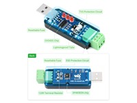 INDUSTRIAL USB TO RS485 BIDIRECTIONAL CONVERTER, ON BOARD ORIGINAL CH343G AND SP485EEN CHIPS, MULTI-PROTECTION CIRCUITS [WVS INDUSTRIAL USB TO RS485 (B)]