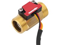 Water Flow Sensor ZJ-B7 Consists of a Copper Body, A Water Rotor, and a Hall-Effect Sensor. [BDD G1/2IN WATER FLOW SENS BRASS]