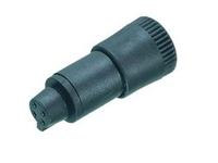 Female Circular Cable Connector Snap-In • 5way • Cable Outlet 3.5~5mm • with Strain Relief [09-9790-71-05]