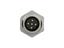 Circular Connector M12 B Code Female 5 Pole. Screw Lock Rear Panel Entry Front Fixing with 6mm x 1mm Ø PCB Contacts. PG9 - IP67 [PM12BF5R-P/9]