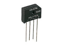 Silicon Bridge Rectifier Diode • with Mounting Slot • SIL 4 Pin • VF @ IF= 1V@6A • VRRM= 400V • IFM= 6A [RS604]