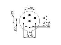 Circular Connector M23 Power Female Crimp Insert 9 Pole(5+3+PE) for 5x1mm/4x2mm Contacts -10/28A @ 250/630VAC Max [7084953102]