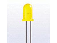 LED DIFF DOME 5MM 2MA 0,8MCD YELLOW [L-53LYD]