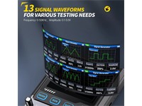 >DSO-TC4 IS A 3-IN-1 Handheld Digital Oscilloscope+ Signal GEN+ Transistor Tester. It has a Single Channel Oscilloscope WITH A 10MHz Bandwidth and 48MSA/S Sampling Rate. (Does Not Include FNIRSI P6100 X1 X10 SCOPE PROBE and BDD OS [FNIRSI DSOTC4 ONE CH 10MHZ 3IN1]