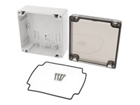 Polycarbe Enclosure 120 x 120 x 60mm Smoke Lid Grey Body IP66 [1554N2GYSL]