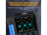 DPOX180H is a 2 in 1 Portable Hand Held Phosphor Oscilloscope, 180MHZ, 500MSA/S and 50000WFM/S Oscilloscope Built In 20MHZ Waveform Generator. Phosphor Display Shows Perfect Waveforms and Details, Zoom Function Makes It Unique From Same Level Products [FNIRSI DPOX180H DUAL CH 180MHZ]