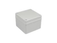 PLASTIC WATERPROOF ABS ENCLOSURE,210g ,RATED  IP65 ,SIZE : 100X100X75 MM ,3MM BODY THICKNESS , IMPACT STRENGTH RATING IK07 ,BOX BODY AND COVER FIXED WITH  PLASTIC SCREWS ,SILICONE FOAM SEAL,INTERNAL LUG FOR CIRCUIT BOARD OR DIN RAIL. [XY-ENC WPP30-02 PS]