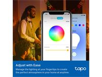 TP-LINK Tapo Smart WiFi Light Bulb Multicolour E27 8.3W, Colour Temp Range: 2500-6500K, 806 Lumens, Dimmable via APP & Voice Only, WiFi Frequency:2.4GHz IEEE 802.11b/g/n , 15000 Switching Cycles, Light Beam Angle 220°, Lifetime:25000 HRS,220~240VAC [TP-LINK TAPO L530E-2PACK]