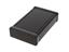 Extruded Aluminium Enclosure Black Anodized 120 x 78 x 27mm Metal End Plates [1455J1201BK]