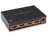 HDMI SPLITTER 1 input HDMI signal can split to 4HDMI OUTPUT DEVICES SIMULTANEOUSLY ,Metal Housing with IR channel, Support 3D+ 4K x 2K ,With 1pc 5V/2A power adaper + manual [HDMI SPLITTER HDSP4]