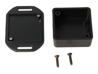 ABS Enclosure.40x40x20mm Black Flanged [1551PFLBK]