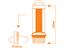 VETI Pull Up Power Tower 3500W, 2xRSA V-Slim Sockets, 2x16A RSA Sockets, 1xThermal Overload Switch, 1.6m Power Cable, Hole Cut Out Size:Ø105mm, 16A 250VAC, 345x105mm [VETI VPT1]