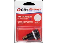 Weatherproof Panel Mount DIN Socket with Flipcap 6-24V Max 16A [OPTIMATE 08S]