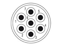Circualr Connector M23 Signal Male Solder Insert - 7 Pole for 7 x 2mm Contacts - 20A @ 630VAC Max. [7001907103]
