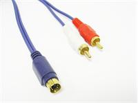 PATCHC CORD S-VIDEO TO 2RCA PLG 2M GOLD [PATCHC SV-2RCAPG]