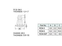 Spacer Snap In, Dome Base [RCM-7]