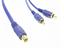 Patch Cord 1xRCA socket-gold~ to~2xRCA plug-gold - [PATCHC 1RCASX2RCAPG]