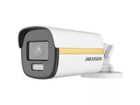 Hikvision ColorVu Bullet Camera 2MP 2.8mm Up to 40m White Light Distance, 1920×1080 Resolution, (TVI/AHD/CVI/CVBS), PAL/NTSC, WDR:≥130 dB, 3D DNR/2D DNR, PSU:12VDC Max:4.2W, 24/7 Color Imaging with F1.0 Aperture, IP67 [HKV DS-2CE12DF3T-F (2.8MM)]