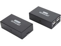 4-Port USB 2.0 Extender Over Ethernet – up to 100m via CAT5E/CAT6 – Plug & Play USB Extension Hub Kit [USB 2.0 EXTENDER 4 PORT 100M MAX]