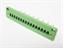 3.81mmPanel Mount Header • 16 way • 7A – 250V •Solder Straight Pins • Green with Screw Lock [MRT9PSP3,81-16E]