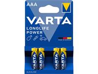 BATT 1,5V AAA  ALKALINE * VARTA * 4 per pack * LONGLIFE POWER * [LR03BP4KLP-VARTA]