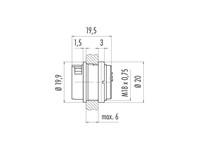 Circular Connector Bayonet Panel Female 7 Pole Solder Terminal IP40 5A 125V [99-0624-00-07]
