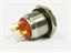 VANDAL RESISTANT PUSH BUTTON SW 16mm MOM  FLAT BUTN. RED DOT LED 12V 1n/o 2A-36VDC -IP65- STAINLS STEEL (ANTI VANDAL) [AVP16F-M1SDR12]