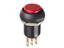 3A 28VDC IP67 Sealed Snap Action Pushbutton Switch with 12mm Diameter Bushing, Quick Connect Terminals and Round Flat Red Actuator [IMP7Z462]