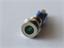 LED INDICATOR 8mm FLAT PANEL MOUNT GREEN DOT 12V AC/DC 20mA IP65 -  NICKEL PLATED BRASS [AVL8F-NDG12]