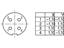 Circular Connector M9 Panel Flange Female 4 Pole Front Mount Solder Terminal IP67 [09-0412-80-04]