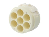 Circular Connector M23 Signal Male Crimp Insert - 6 Pole for 2mm Contacts - 20A @ 630VAC Max. [7003906101]