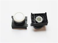 Push Button Actuator Switch Illuminated Latching • White Flush Lens • White 30mm Bezel [P301LWW]