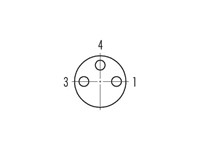 Circular Connector M8 Cable Female Straight, 3 Pole Screw Lock Screw Terminal 5,0mm Cable Entry IP67 [99-3400-100-03]