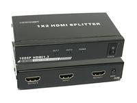 HDMI SPLITTER 2 PORT (1 INPUT TWO OUTPUTS ) FULL HD 1080P 3D INCLUDES 5VDC 1A POWER ADAPTER [HDMI SPLITTER 1 TO 2 #TT]