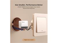 An Ultra-Compact Zigbee 3.0 Smart Switch, Designed For Easy Installation In EU-Type, 86-Type, Or 120-Type Mounting Boxes. With A 10A Maximum Load Capacity, It's Compatible With Various External Switch Types. A ZIGBEE HUB And A Neutral Wire Is Required. [SONOFF ZBMINIR2 ZIGBEE SWITCH]