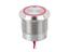 VANDAL RESISTANT CAPACTIV SW 22mm MOM. FLAT RED/GREEN RING OUTPUT LED 16,5mm -1 n/o 12V-200mA max. NPN w/ 50cm FLYLEAD - IP68/69K- STAINLS. STEEL (ANTI VANDAL) [AVPC22F-M1SCRG12/OWL50]